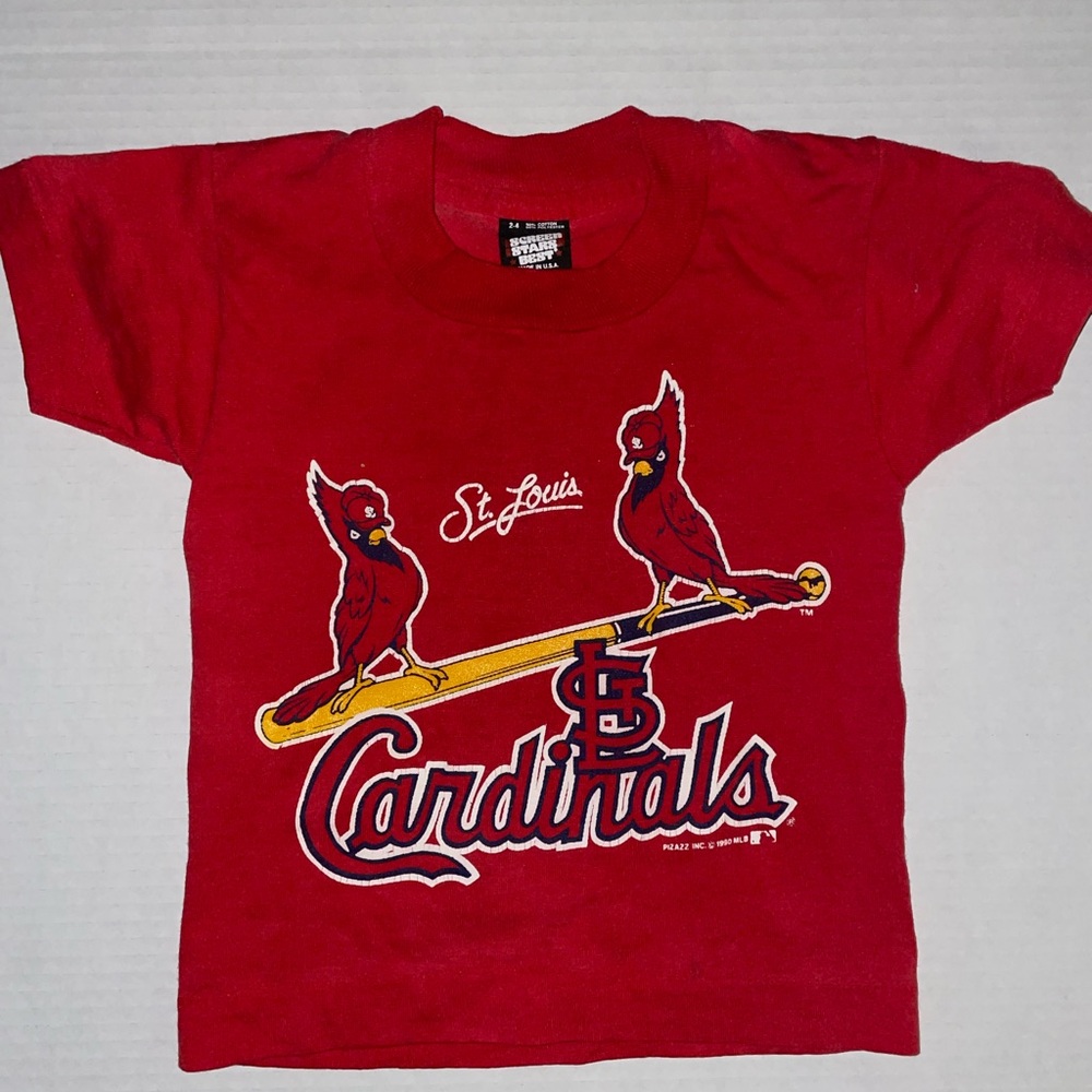 Vintage 90s St Louis Cardinals Toddler T Shirt 2T 4T Red USA Made MLB Tee